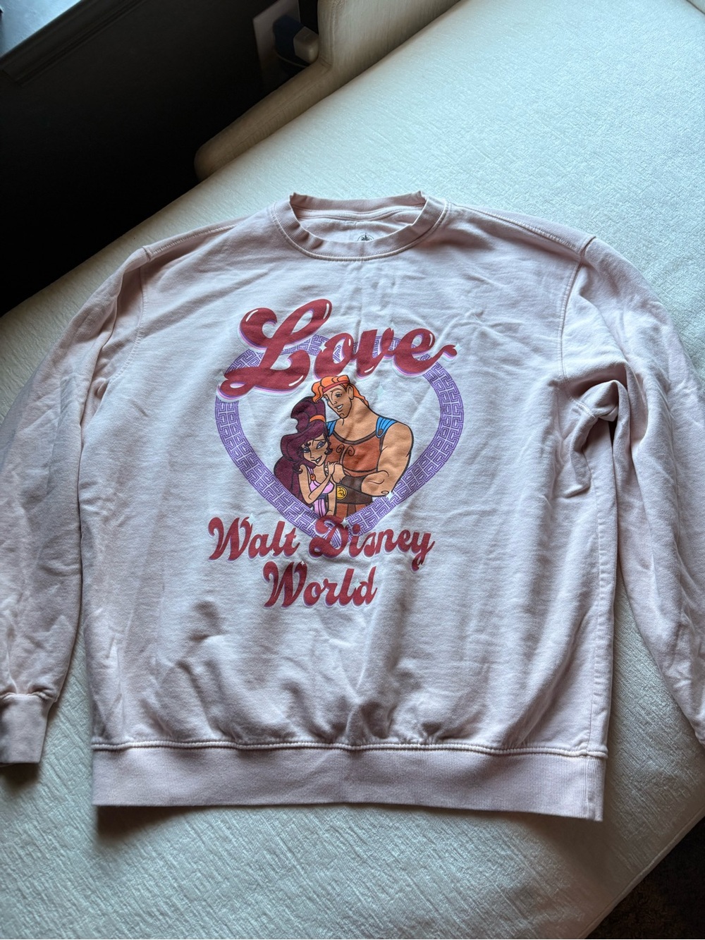 Disney Pink Walt Disney World 'Love' Crewneck Sweatshirt